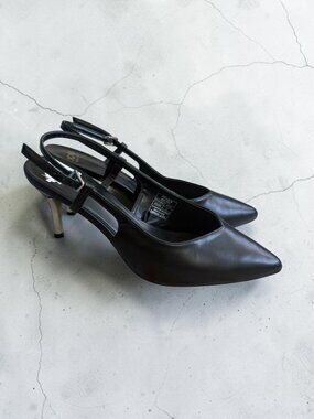 JONES NEW YORK Black Besame Slingback Heels Size 11